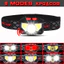 Wilder 2020 Mới Sạc USB Cảnh Báo Đèn LED Đỏ Cảm Biến Ánh Sáng Mạnh Đèn Pha Ngoài Trời Câu Cá Đêm Chống Thấm Nước Đèn Pha