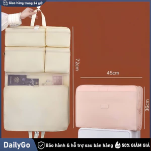 Túi sắp xếp gập lại du lịch, phân loại quần áo hàng ngày 6 ngăn, Có túi, Treo được, Gấp gọn, Phân loại, Lưới thoáng khí