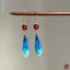 WHX-Earrings {Muzhu} Bông tai thủ công không mờ Bông tai mã não Bông tai lông cừu Hoa lá tre Bông tai thả nước Bông tai phong cách Trung Quốc mới Phụ kiện sườn xám phong cách Trung Quốc