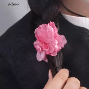 DELMER Trẻ Em Bắt Tóc, Vải Phong Cách Hàn Quốc Vuốt Tóc Hoa, Mũ Đội Đầu Hợp Thời Trang Phụ Kiện Tóc Mô Phỏng Hoa Tóc Cua Kẹp Nữ