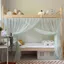YHMBY1314 Phong Cách Mới Siêu Mịn Cũ Lắp Đặt Ký Túc Xá Sinh Viên Không Có Lưới Chống Muỗi Phong Cách Công Chúa Tích Hợp Chống Bụi Top Giường Đơn Với