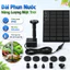 Đài Phun Nước Năng Lượng Mặt Trời – Chống Mưa IP65, Đa Dạng Kiểu Phun, Phù Hợp Cho Hồ Cá & Non Bộ