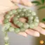 Đá Ngọc Xanh 12 Mm Hạt sel Vòng Tay Nelace Phật Giáo Tây Tạng Mala Bùa Mân Côi Yoga Nam Nữ Trang Sức Mới
