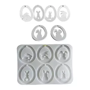 Khuôn Di Động Phục Sinh Hình Thỏ, Pha Lê & Silicon, Tự Làm Móc Khóa và Bông Tai