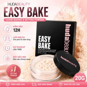 HUDA BEAUTY Easy Bake Loose Baking & Setting Powder 20g | Phấn Phủ Kiềm Dầu Làm Mịn Da Hoàn Thiện Lớp Makeup Chính Hãng