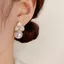 Phong Cách Hàn Quốc Tính Khí Thời Trang Phù Hợp Với Sơn Trefoil Bông Tai Ngọc Trai s925 Bạc Kim Influencer Bông Tai Cao Cấp Độc Đáo 2026-6-1