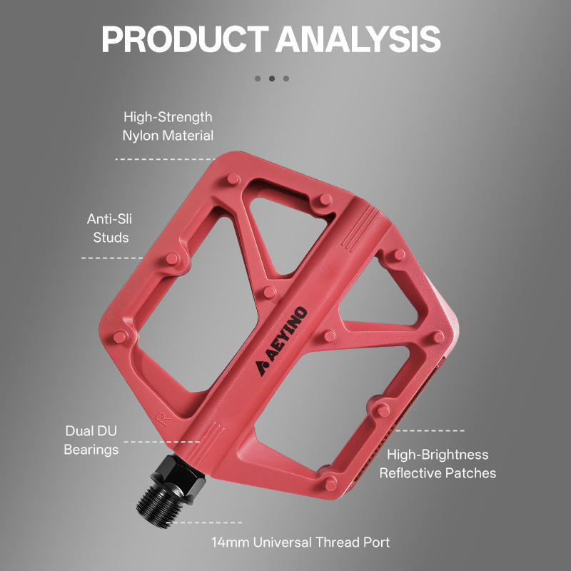 AEYINO Nylon MTB Bàn Đạp Hợp Kim Nhôm Bàn Đạp Xe Đạp Đường Bộ Siêu Nhẹ Kín Vòng Bi Bàn Đạp