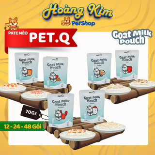 [ Combo Tiết Kiệm ] Pate Cho Mèo PetQ Sữa Dê Cao Cấp 70g - 50% Thịt 50% Sữa Dê Cho Mọi Lứa Tuổi