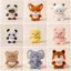 CATMALLER88 Búp Bê Đồng Hành Sang Trọng, Gối Thú Nhồi Bông Gấu Voi, Kawaii Siêu Mềm 16cm Sang Trọng Động Vật Đồ Chơi Sang Trọng Quà Tặng Ngủ
