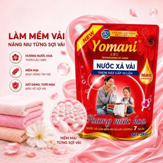 [DEAL MỞ BÁN] Nước Xả Vải Hương Nước Hoa YOMANI Túi 2KG - Làm Mềm Vải, Lưu Hương Dài Lâu, Giảm Nhăn, Giữ Màu Quần Áo