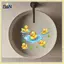 B & N Yellow Du PVC Phòng Tắm Treo Tường Chống Thấm Nước Có Thể Tháo Rời Decal Dễ Thương Cho Nhà Vệ Sinh Và Bồn Rửa Trang Trí Phòng Trẻ Em.