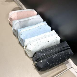 METUBE 1 Túi Đựng Bút, Bút Chì Di Động Chấm Bi Ngôi Sao, Quà Tặng Văn Phòng Phẩm Dung Tích Lớn Dễ Thương