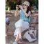 Áo sơ mi không tay dành cho người đàn ông nhỏ mùa hè + Quần ống rộng Thời trang Phong cách phương Tây Giảm tuổi thon gọn hơn Nhìn ôm thịt hai @ -