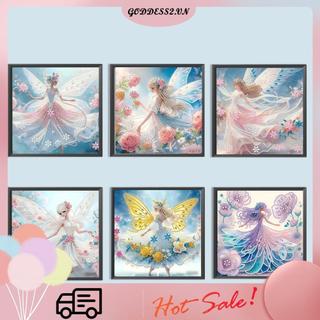 [goddess2.vn] Fairy Beauty Hình đặc biệt 5D DIY Bộ dụng cụ vẽ tranh kim cương khoan một phần dành cho người lớn Trang trí tường nhà Tranh chấm kim cương 30x30cm