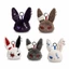 Móc khóa thỏ sang trọng FUHUIOT, Móc khóa thỏ bị thương bằng vải Cotton PP Gothic, Túi xách Bông tai vòng quyến rũ Động vật Phong cách đen tối Túi lông dễ thương Mặt dây chuyền Quà tặng cho phụ nữ