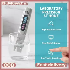Littleloves1 Bút kiểm tra chất lượng nước TDS-3 có độ chính xác cao Máy đo PPM kỹ thuật số Di động cho gia đình Máy nước uống Đài phun nước VN