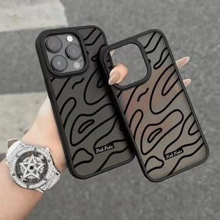 Dòng bút đơn giản màu đen độc đáo Thích hợp cho iPhone 16 ProMax XR 15 Pro 13 Pro Max 17 Pro Max 12 11 Pro Max XS 14 17 Pro Vỏ mềm chống sốc 16 Pro Vỏ bảo vệ mờ màu đen
