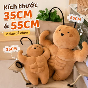 Búp Bê Gián Nhồi Bông Cơ Bắp Hài Hước Ngộ Nghĩnh 35cm/55cm – Quà Tặng Sinh Nhật Dễ Thương, Trang Trí Phòng Siêu Xinh