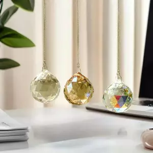 AA Cầu Vồng Pha Lê Gió Chuông Cửa Sổ Treo Chuông Mặt Dây Chuyền Kính Mặt Trời Bắt Giáng Sinh Trang Trí Nhà Cửa Trang Trí Sân Vườn VN