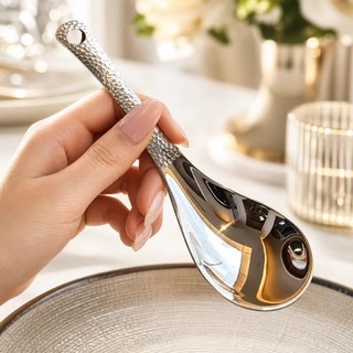 Muỗng ăn tối chống trượt bằng thép không gỉ - Muỗng dưa hấu đánh bóng cổ điển dày