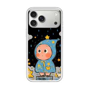 Ốp điện thoại cứng hình cậu bé trong mưa từ tính cho iPhone 17 16 Pro 15 14 Pro Max Vỏ bảo vệ mờ mờ mờ trong suốt