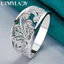 URMYLADY Bạc 925 Hoa Rỗng AAA Zircon Charm 7-10 # Nhẫn Nữ Cưới Đính Hôn Trang Sức Thời Trang