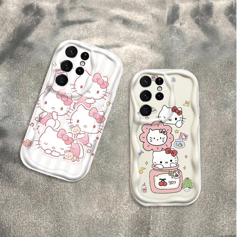 Thích Hợp Cho Samsung S20 S21 S22 S23 S24 S25 S26 + FE Plus Ultra 3D Bảo Vệ Mềm TPU Kitty Cat Vỏ Điện Thoại Chống Sốc