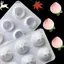 {AKIN} Khuôn nướng bánh silicon đào 6 khoang không gỉ BPA có thể tái sử dụng để làm sô cô la DIY Mousse Kem Jelly Party Làm món tráng miệng {a}
