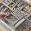 Khay đựng đồ trang sức CHEESELY, Hộp đựng nhẫn nhung trưng bày, Hộp đựng đồ trang sức có thể xếp chồng lên nhau tinh tế