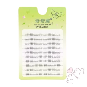 10 Hàng Tự Nhiên Trong Suốt Thân Lông Mi Giả Cụm Đơn Cổ Tích Phong Cách Manga Để Phóng To Mắt