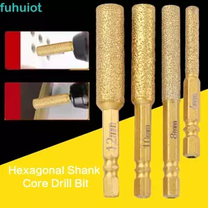 Mũi khoan lõi chuôi lục giác FUHUIOT, Mũi khoan mở rộng lỗ khoan khô hiệu quả, Thiết kế chuôi lục giác 6 / 8 / 10 / 12mm Kích thước cạnh cắt tỉa phụ kiện dụng cụ điện