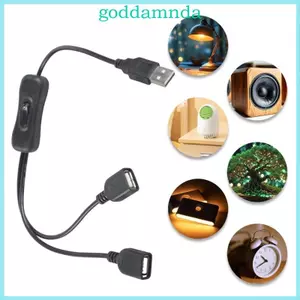 Cáp sạc USB bằng nhựa GODD Đầu nối nữ đôi 35cm 120cm 200cm Nguồn điện