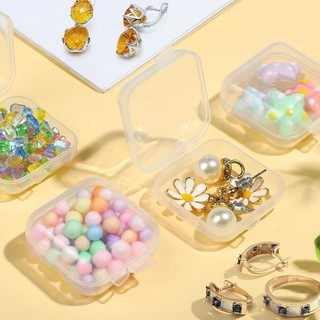 Hộp đựng đồ trang sức cầm tay Mini trong suốt - Hộp đựng tai nghe bằng nhựa vuông