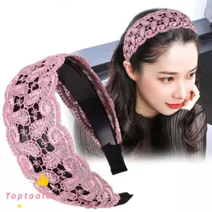 TOPTOOLCX Nữ Tóc Vòng Thanh Lịch Vintage Hoa Bên Rộng Chống Trơn Trượt Cho Bé Gái Băng Đô