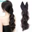 FUHUIOT Tam Giác Móng Vuốt Kẹp Tóc Giả Đuôi Ngựa Tóc Giả, Tổng Hợp Thanh Lịch Chấm Bi Đuôi Ngựa Đuôi Tóc, Vintage Với Kẹp Kẹp Kẹp Tóc Lông Tơ Dài Xếp Lớp Đuôi Ngựa Cho Nữ
