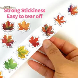 TRTR 500 Chiếc Phong Cảnh Lá Cuộn Stiers Họa Tiết Nhỏ DIY Hành Lý Ván Trượt Cốc Nước Xe Máy Stiers VN