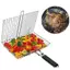 TRTR Giỏ Nướng Gấp Di Động Inox Nướng BBQ Giỏ Có Tay Cầm Cho Cá Rau Tôm Phụ Kiện Nấu Ăn VN