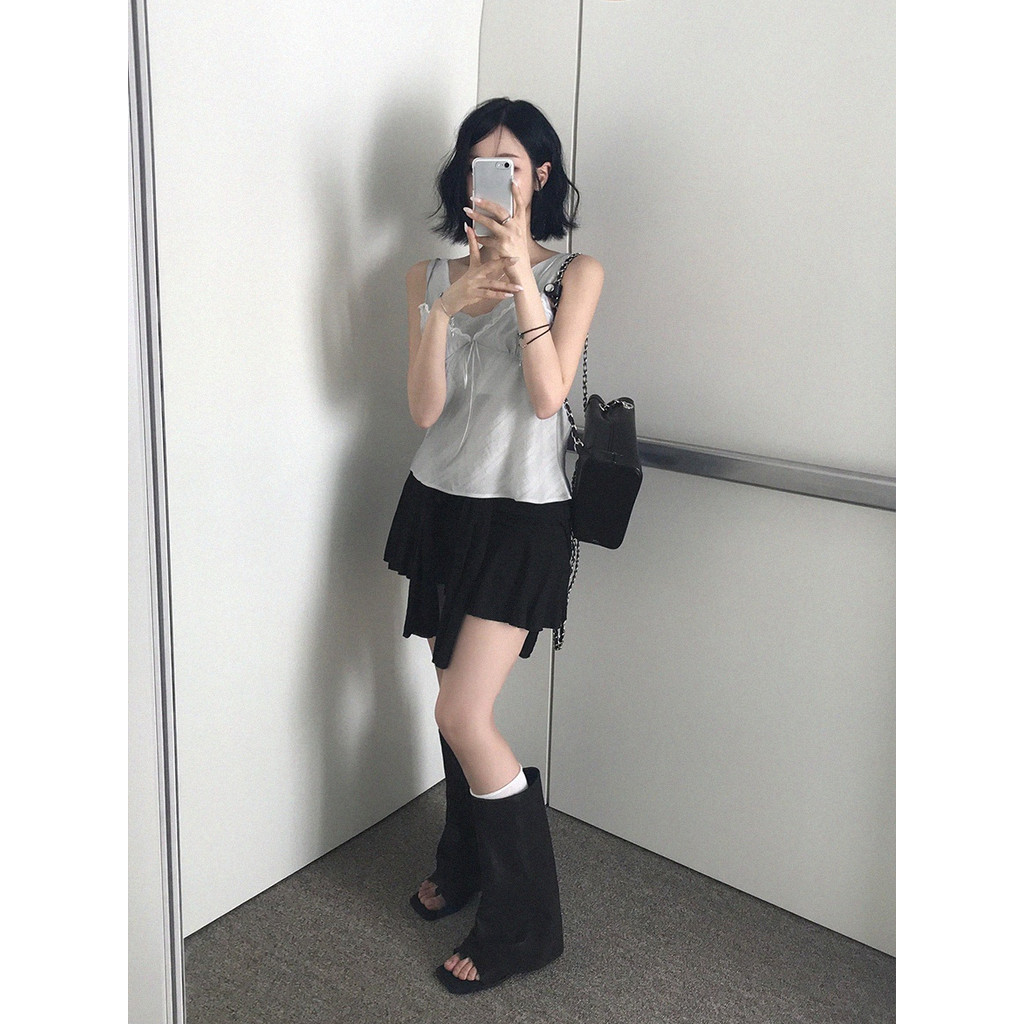 SUXI Áo sơ mi ren ren phong cách Hàn Quốc mới mùa hè dành cho nữ 260521