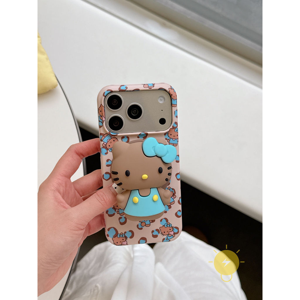 Phone Case For iPhone 17 Pro Max 16 15 with Griptok TPU Magnetic Leopard Print Leopard Kitty Aesthetic Korean Cute