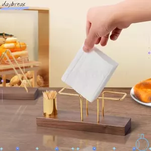 Giá đỡ khăn giấy DAYBREAK, Thiết kế sáng tạo Giá đỡ khăn ăn thanh lịch, Bàn ăn để bàn đa chức năng bằng gỗ
