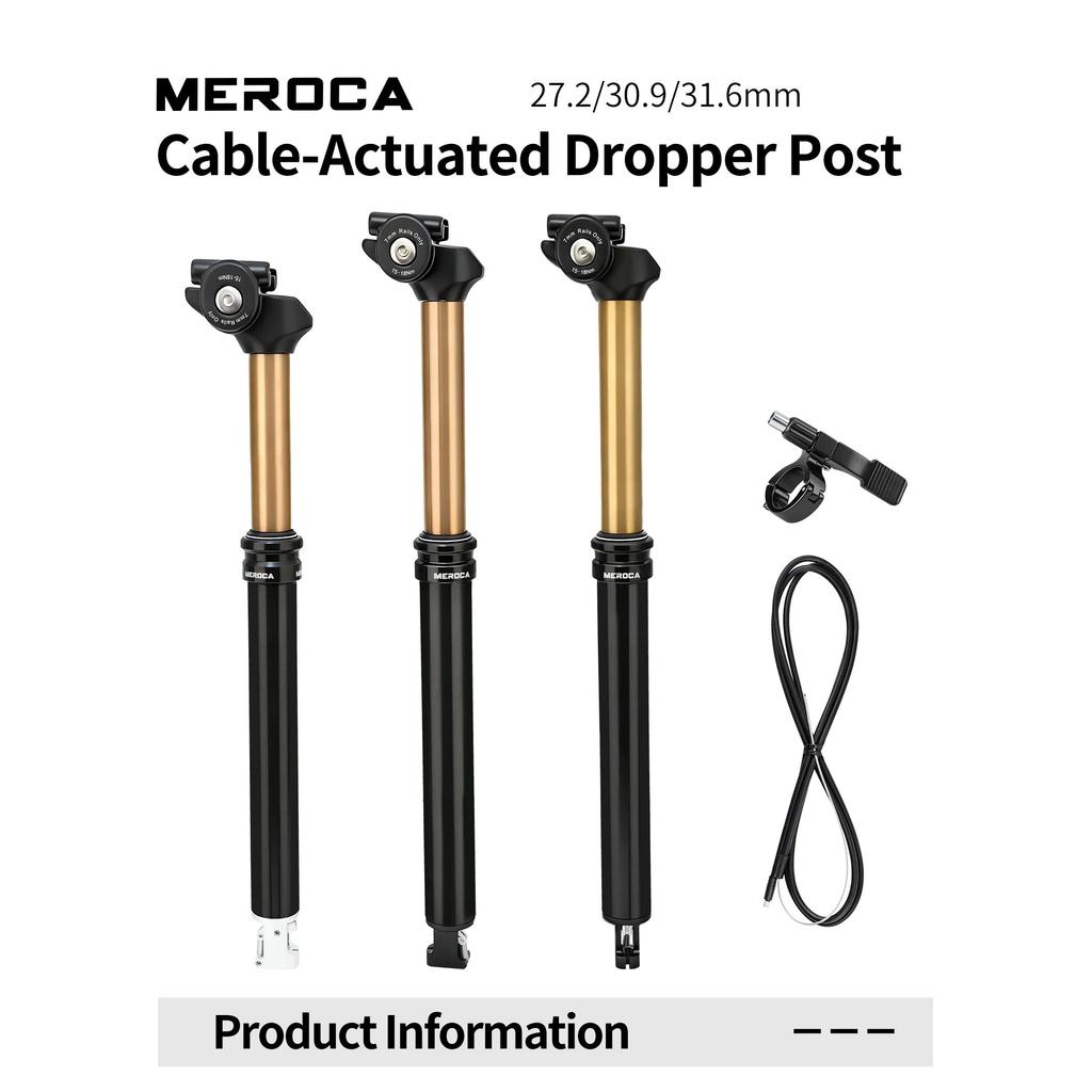MEROCA Dây Xe Đạp Điều Khiển Nhỏ Giọt Seatpost 27.2mm / 30.9mm / 31.6mm Đen Vàng Hợp Kim Nhôm Xe Đạp Leo Núi Ghế Bài