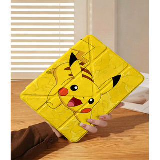 Ốp Lưng Pokémon Cho iPad A16 Air 4/5/6/7/8 Pro 11 Y-fold Pikachu hoạt hình cho iPad Gen 12 11 10 9 8 7 6 5 Mini 6/7