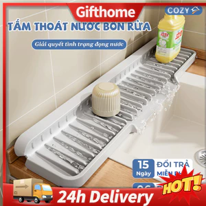 Tự động thoát nước Thiết kế dốc Tấm thoát nước Nhà bếp Silicone Bồn rửa Splash Guard Tấm bảo vệ chịu nhiệt nhanh khô