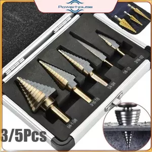 POWER 3 chiếc HSS Cobalt Nhiều lỗ 50 kích cỡ Bộ mũi khoan bước.