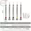 Bộ 5 Tuốc nơ vít thép 0,8-1,6mm để sửa chữa đồng hồ Dụng cụ đồng hồ di động Loại bỏ dây đeo với chân liên kết Mini Dụng cụ làm đồng hồ VN