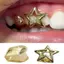 AqToCna Bóng Rỗng Không Đều Ngôi Sao Đôi Mũ Dành Cho Nữ Y2K Punk Pentagram Răng Grillz Miệng Trang Sức AqToCna