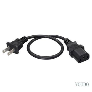 YOUDO 40Cm NEMA1 15P Đến C13 Dây Nguồn PVC Cách Nhiệt Us Ổ Cắm Đến C13 Bộ Xử Lý Kích Thước Tiêu Chuẩn Cho Màn Hình Máy Tính Để Bàn Devic