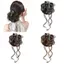 WEETW Phần mở rộng tóc lộn xộn dành cho nữ, Miếng tóc tổng hợp Lưới pha lê Sccrunchie Bun, Dây thun tự nhiên thân thiện với da cổ điển Hoa Bun Head Tóc giả thêm khối lượng tóc