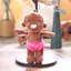 PS1 Dễ Thương Màu Đen Natasha Plushie Sang Trọng Túi Búp Bê Quyến Rũ Móc Khóa Trang Trí SP1