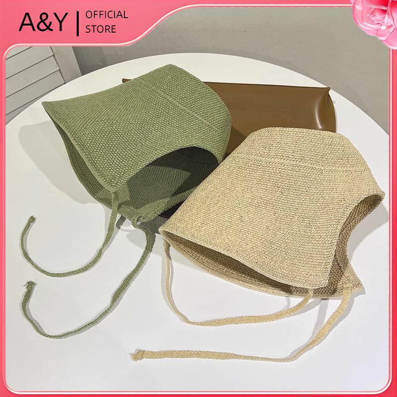 A & Y Linen Straw Regency Bonnets Mũ dành cho nữ Mũ chống nắng Nơ Mũ đi biển Vành rộng lớn Áo choàng Mũ Chapeau Femme Ren ngoài trời Mùa hè.